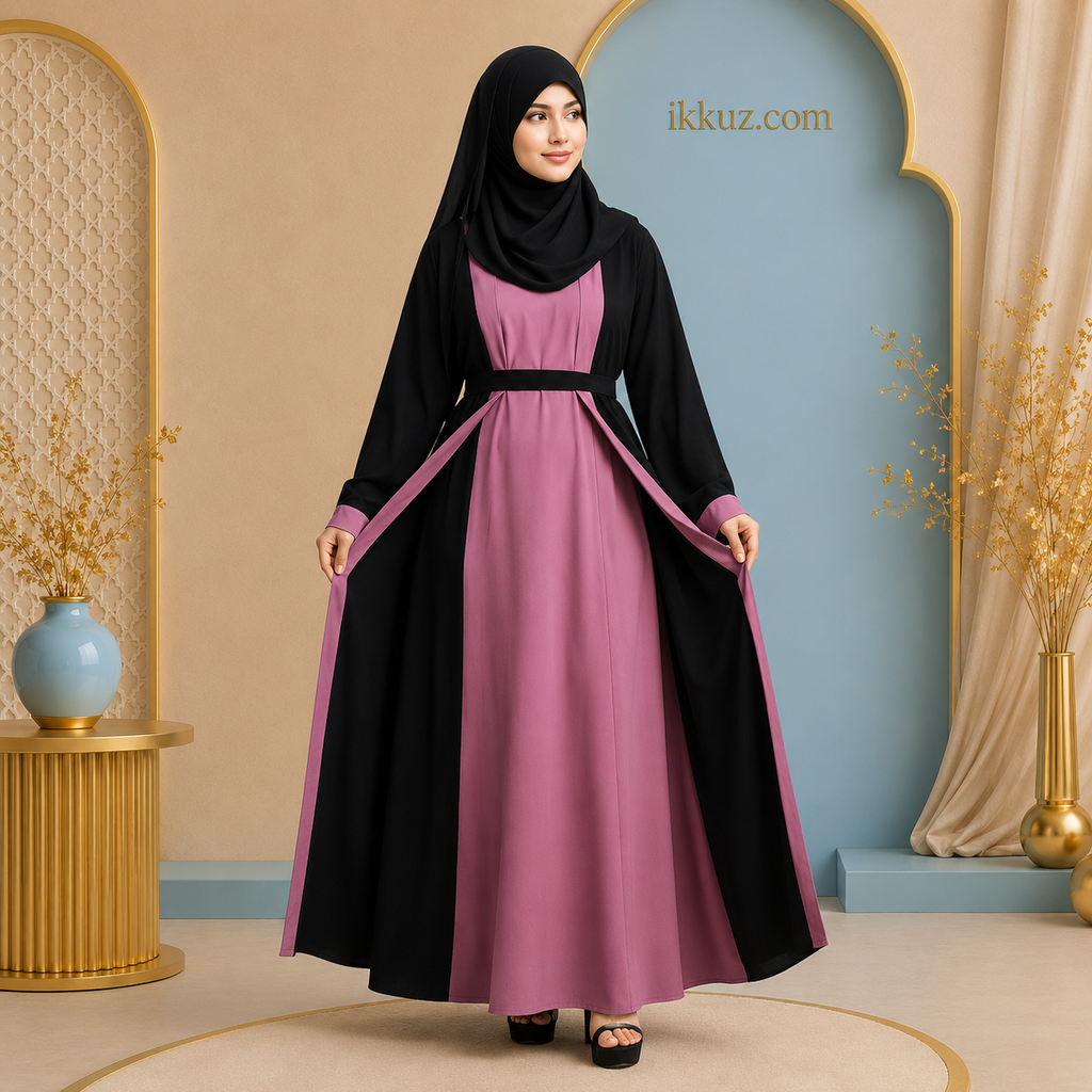 Premium Turkish Jacket Abaya for Women | Front Open Modest Islamic Wear | Cotton Blend | Without Dupatta