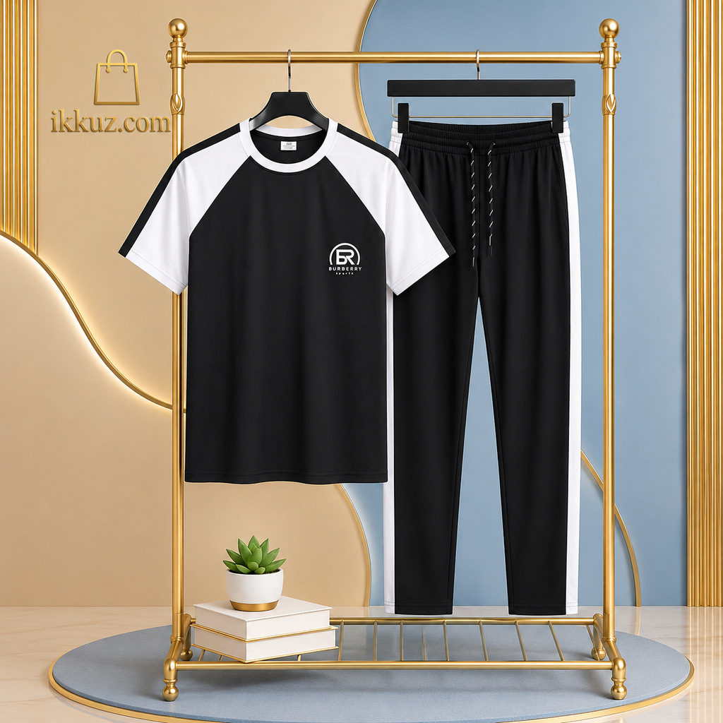 Men’s Sports T-Shirt &amp; Track Pant Combo Set | Casual Gym, Running &amp; Workout Wear