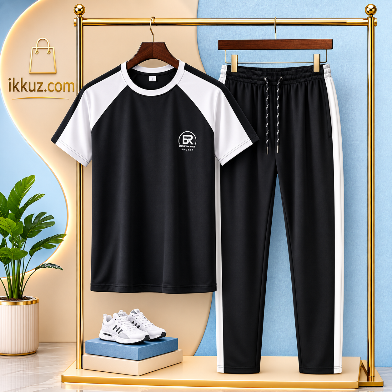 Men’s Sports T-Shirt &amp; Track Pant Combo Set | Casual Gym, Running &amp; Workout Wear