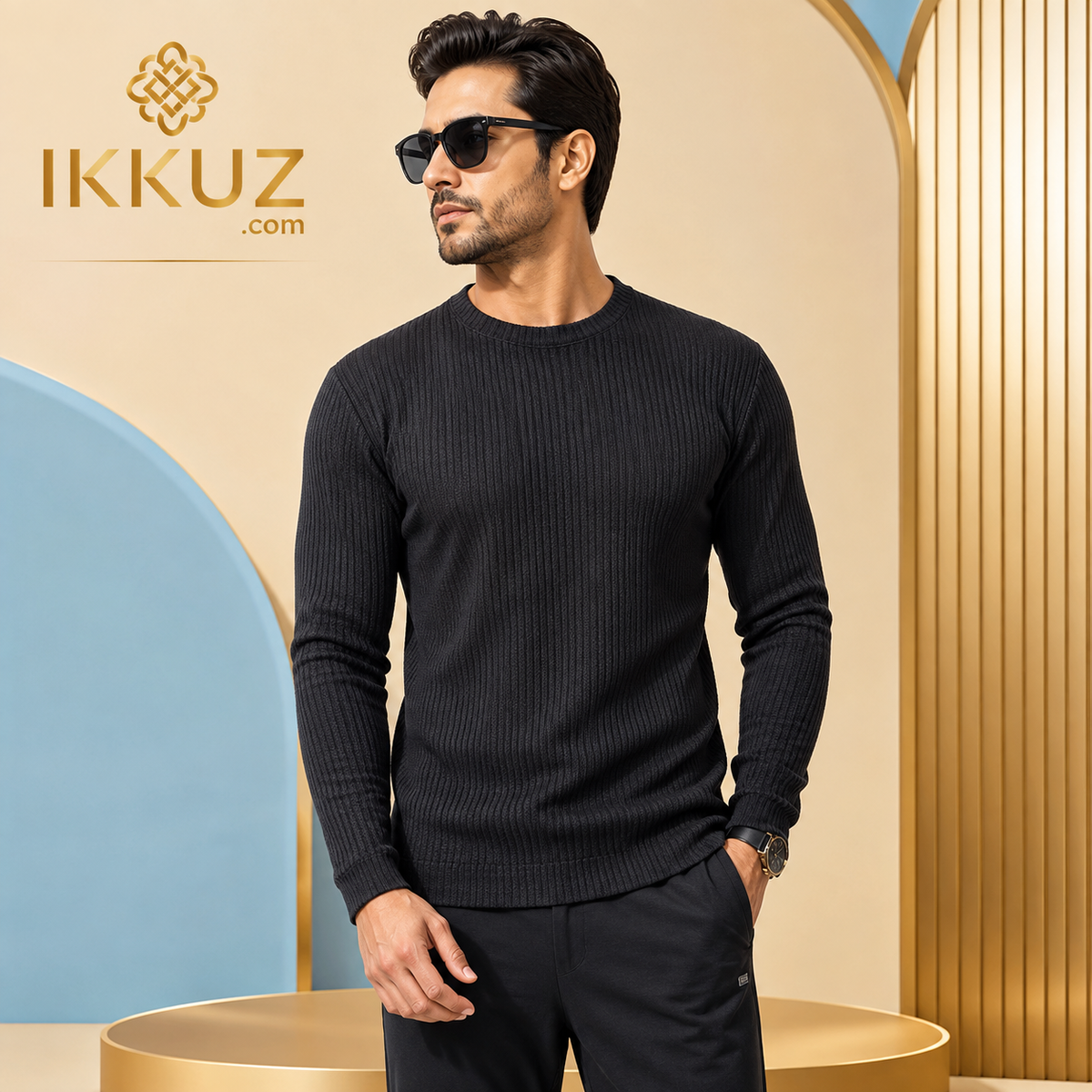 Men’s Premium Comfort Round Neck Full Sleeve Cotton T-Shirt