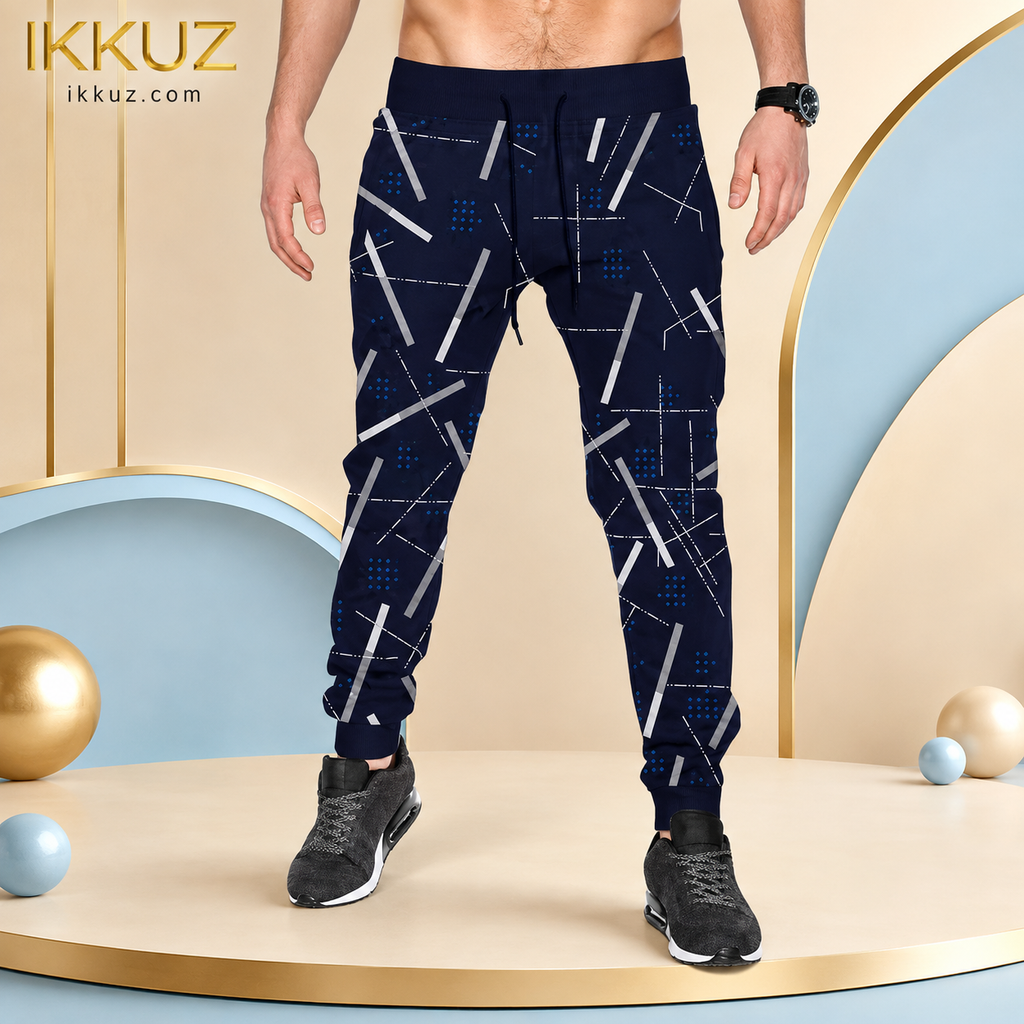 Men's Premium Printed Track Pants – Pack of 3 | Cotton Blend Joggers | Comfortable Sportswear