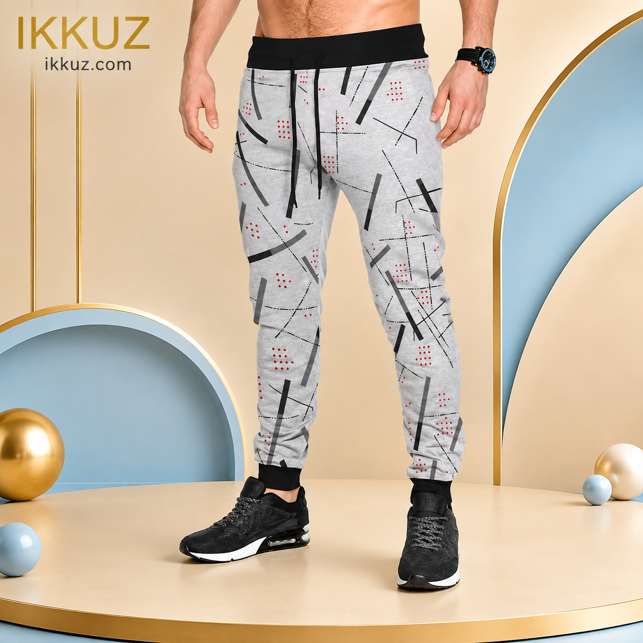 Men's Premium Printed Track Pants – Pack of 3 | Cotton Blend Joggers | Comfortable Sportswear