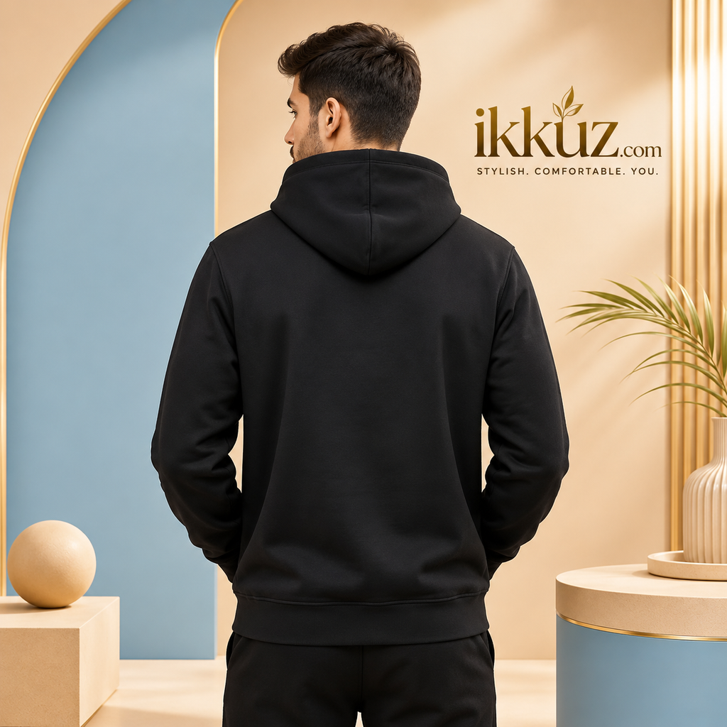 Men’s Premium 250 GSM Fleece Full-Zip Hoodie with Kangaroo Pocket