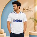 Men’s Plain White Cricket Jersey – Premium Half Sleeve Indian Team Style Sports Jersey