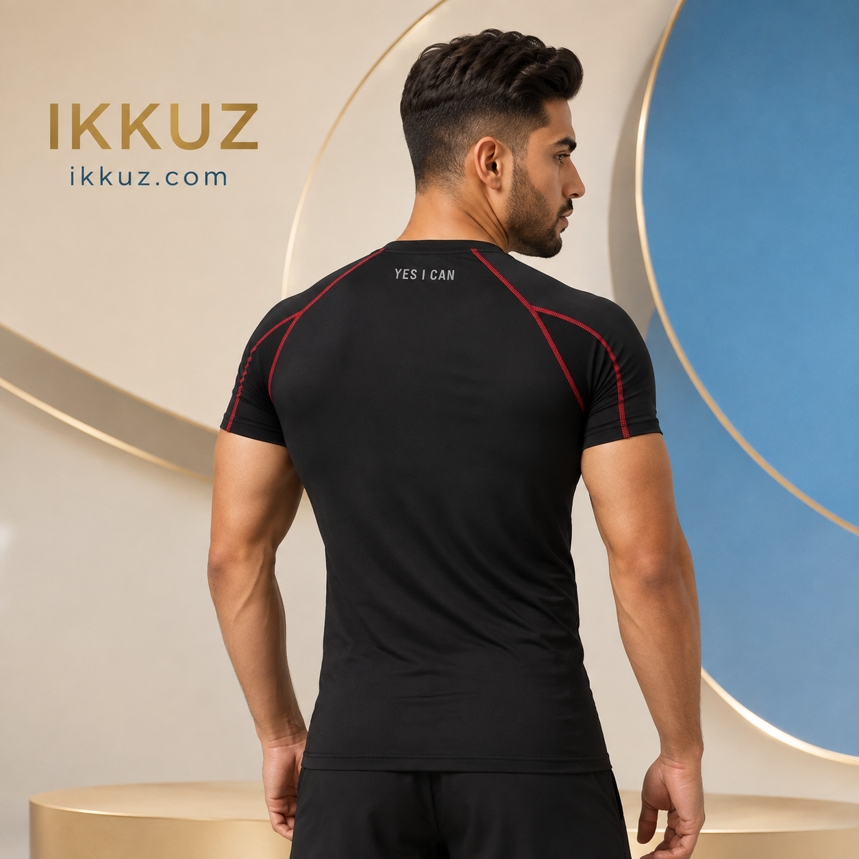 Men’s Performance Compression T-Shirt | Half Sleeve Athletic Sportswear | Gym &amp; Fitness Workout Top