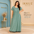 Women’s Premium Cotton Printed Nighty – Comfortable Short Sleeve Nightwear