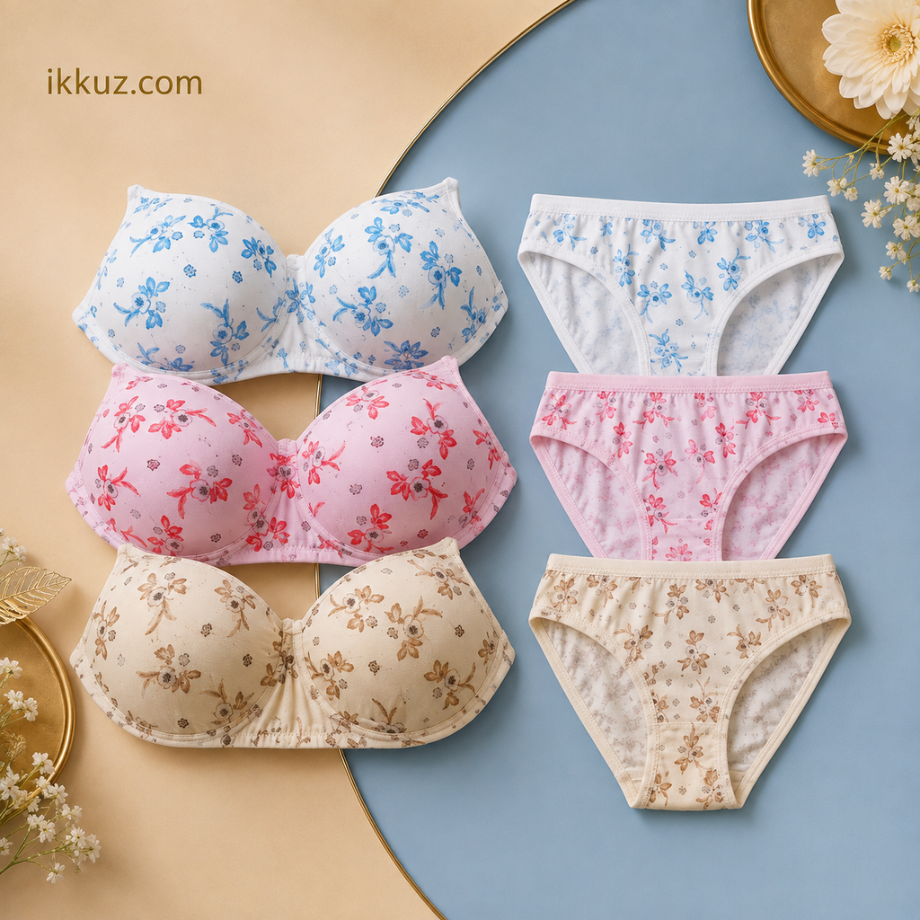 LuxeComfort 3-Piece Soft Padded Everyday &amp; Bridal Bra Set