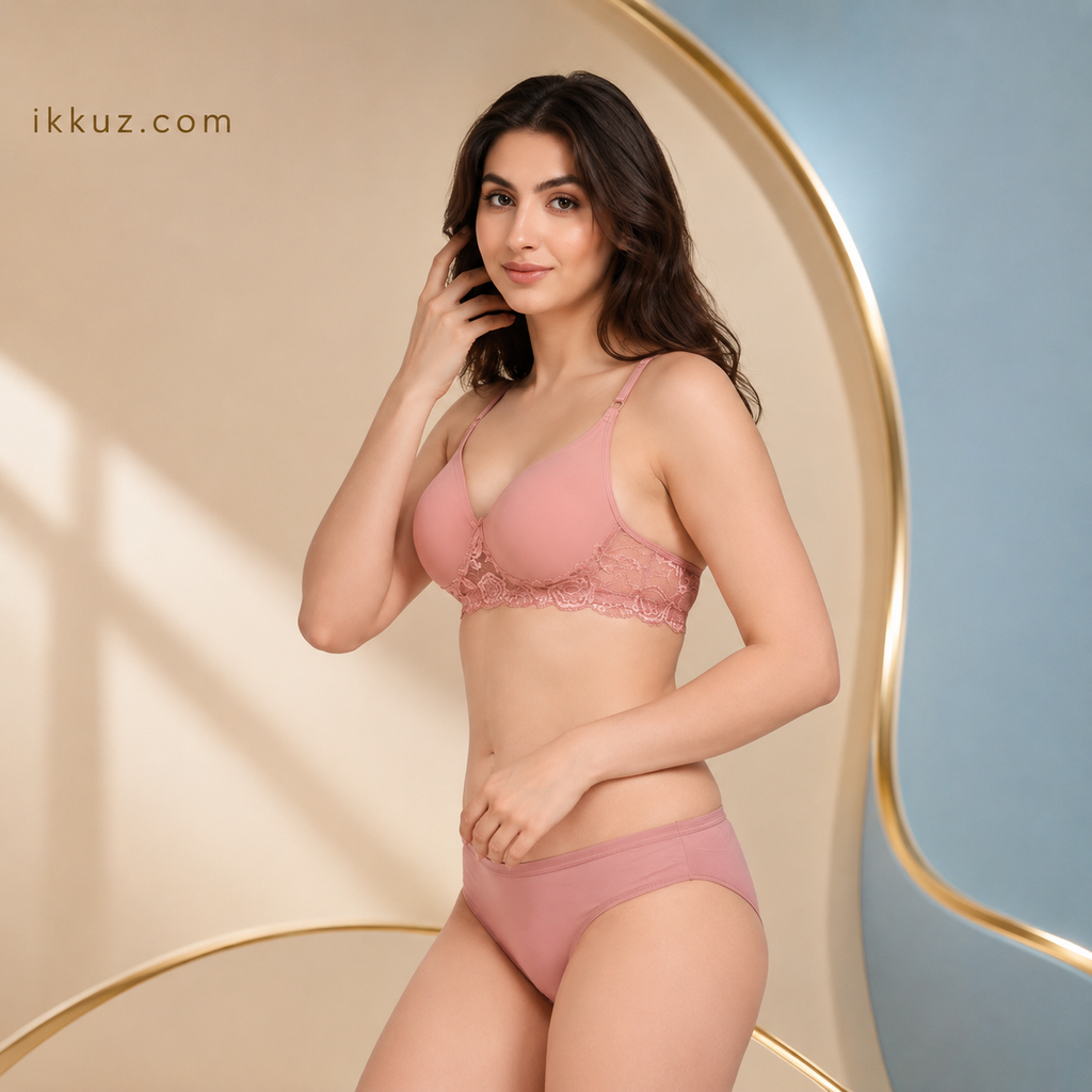 Premium Floral Cotton Lingerie Set – Pack of 3 by Bylko