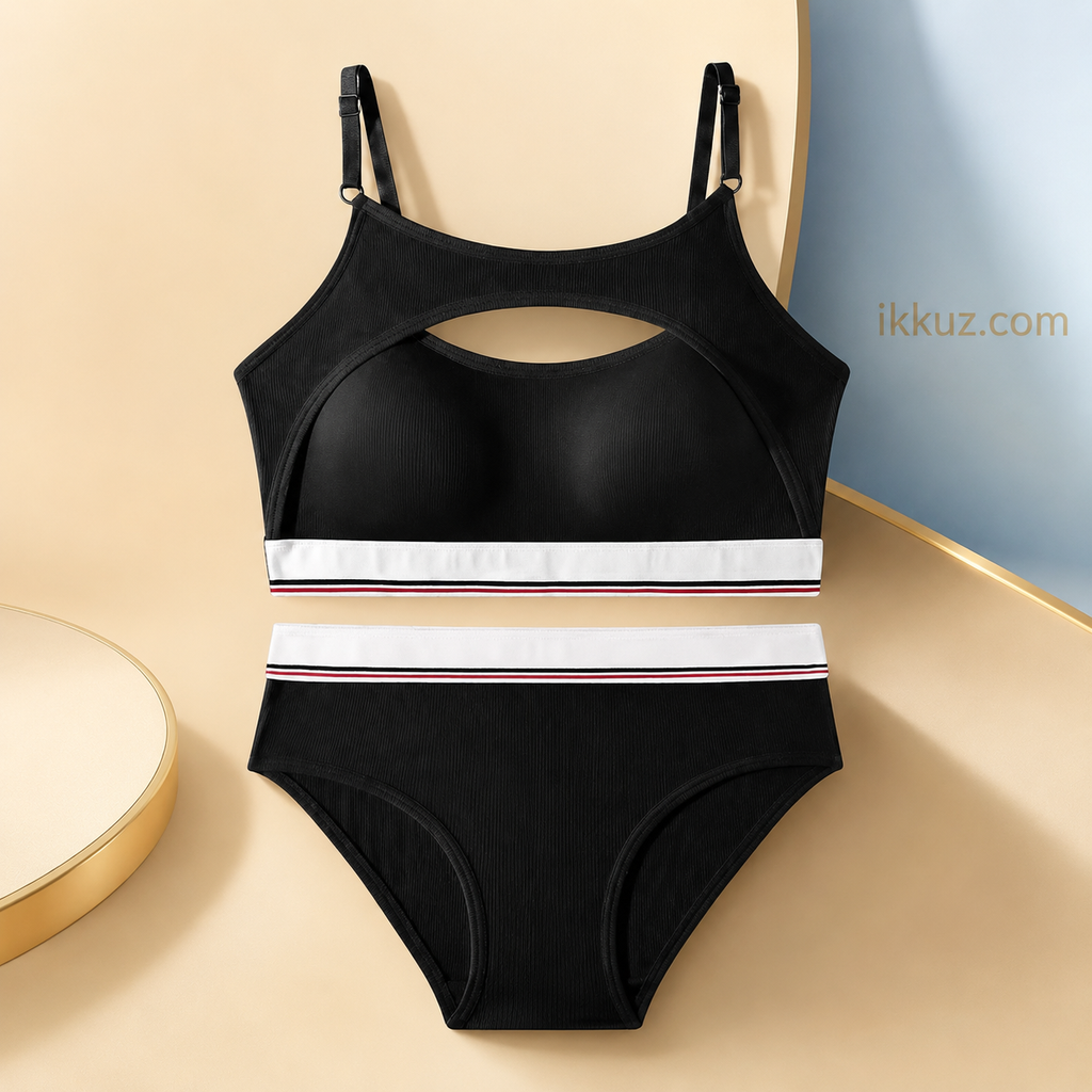 Women’s Premium ComfortFit Padded Bralette &amp; High-Waist Panty Set