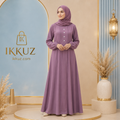 Women’s Elegant Pink Firdous Abaya – Stylish Solid Full-Length Modest Wear