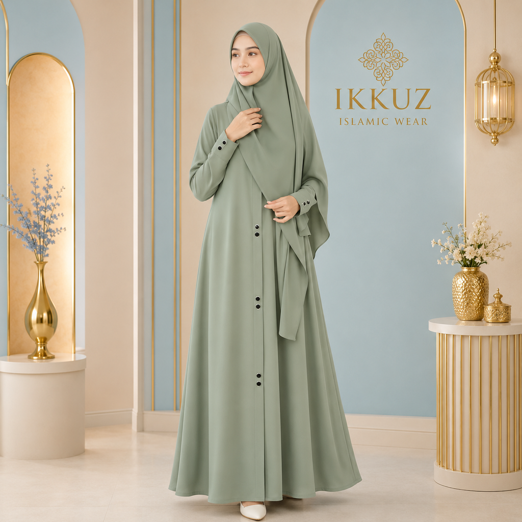 Premium Firdous Front-Button Plain Abaya Burqa – Elegant Daily Wear | Without Dupatta