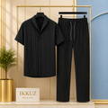 Premium Men's Striped Cotton Blend Nightsuit
