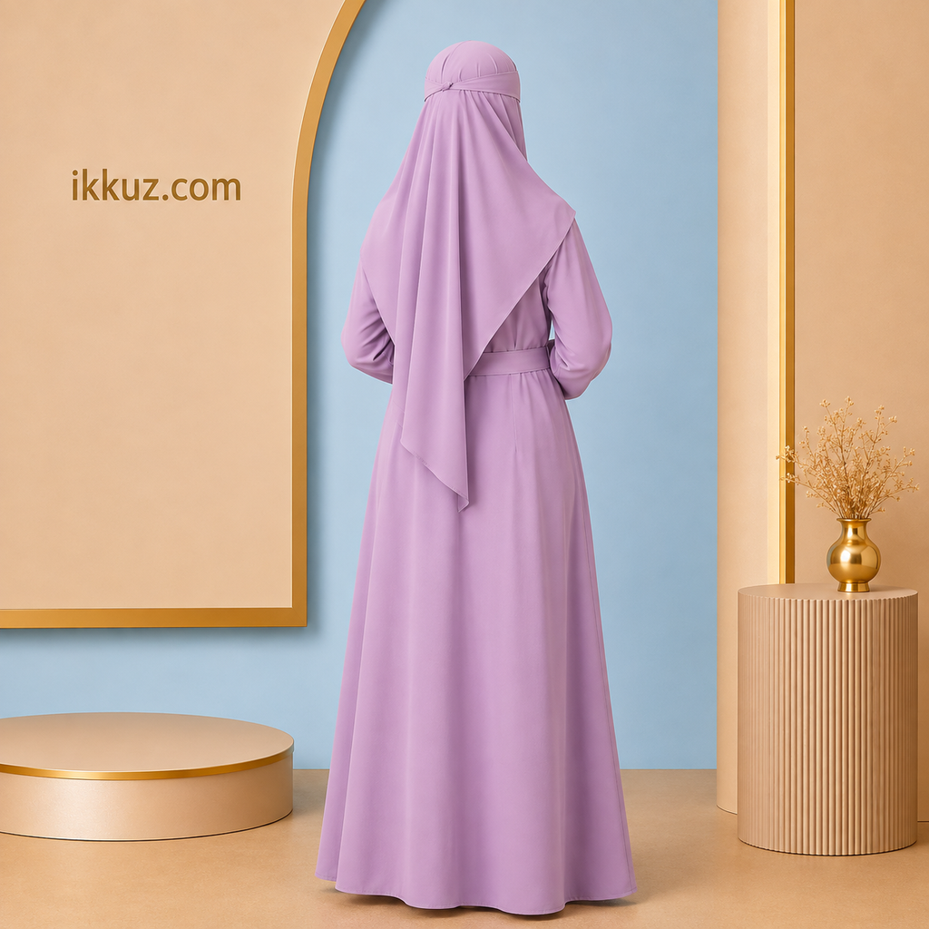 HAYA Collection Premium Modest Button Front Abaya with Free Dupatta &amp; Nose Piece | Elegant Islamic Wear for Women