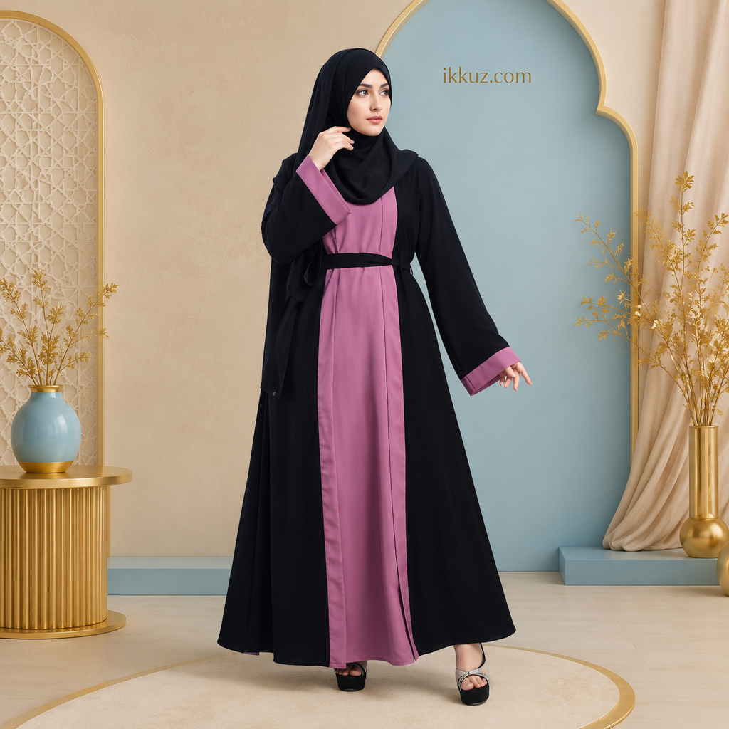 Premium Turkish Jacket Abaya for Women | Front Open Modest Islamic Wear | Cotton Blend | Without Dupatta