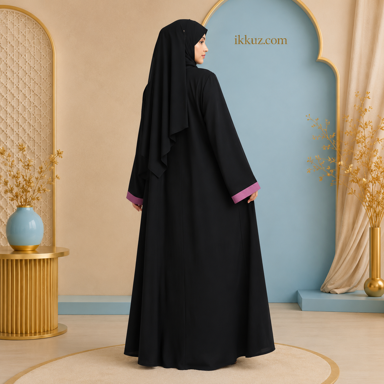 Premium Turkish Jacket Abaya for Women | Front Open Modest Islamic Wear | Cotton Blend | Without Dupatta