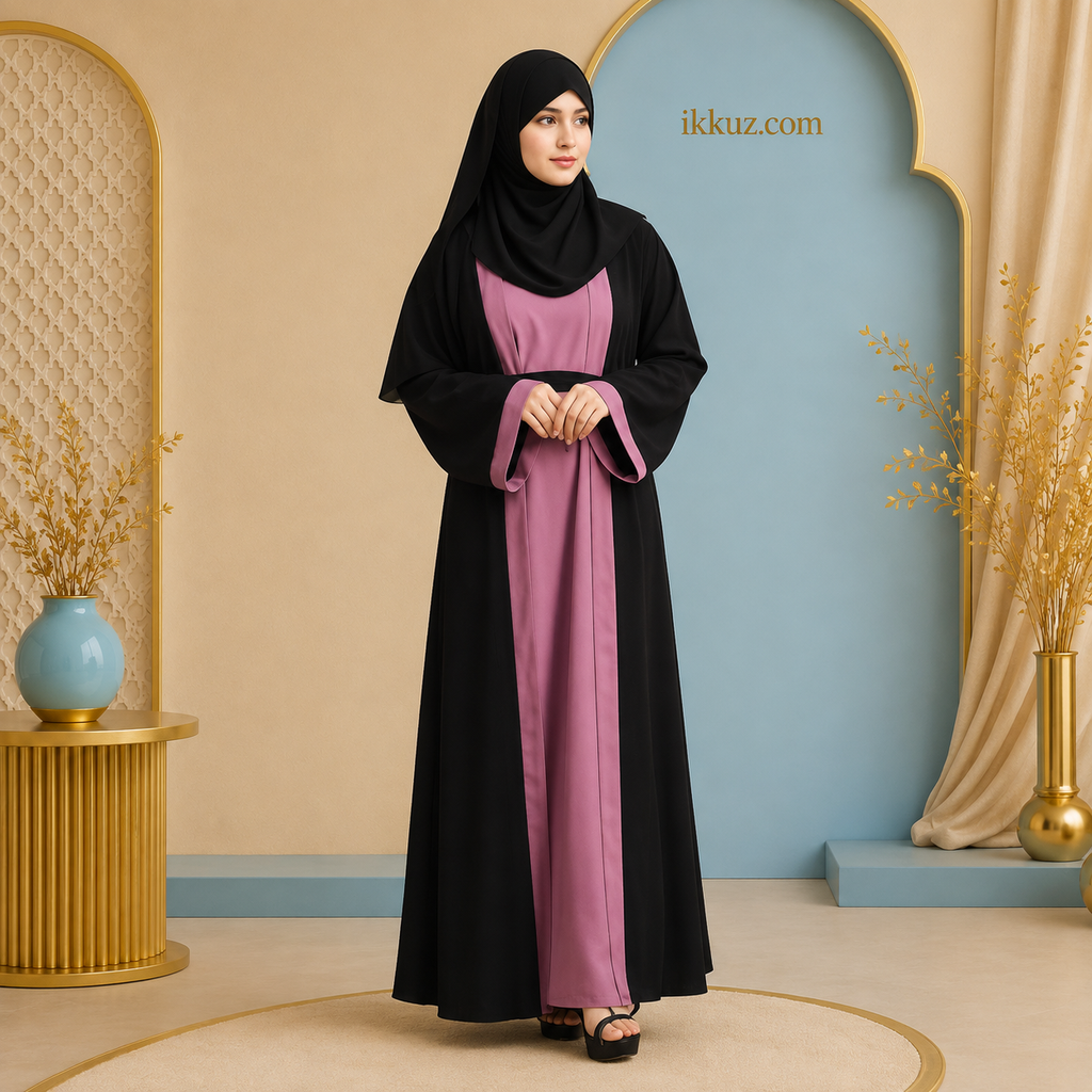Premium Turkish Jacket Abaya for Women | Front Open Modest Islamic Wear | Cotton Blend | Without Dupatta