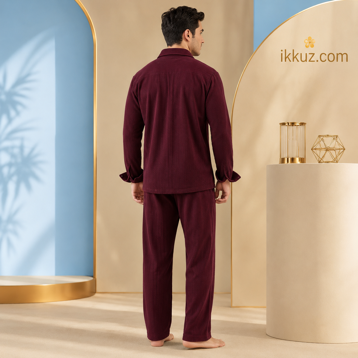 Men's Premium Striped Double Pocket Co-Ord Set