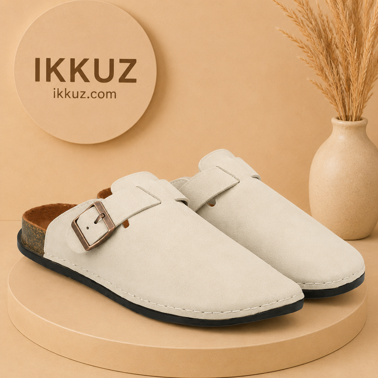 Premium Handmade Men’s Buckle Clogs | Comfortable Daily Wear Slip-On Sandals