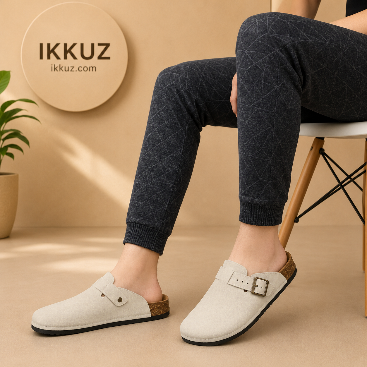 Premium Handmade Men’s Buckle Clogs | Comfortable Daily Wear Slip-On Sandals