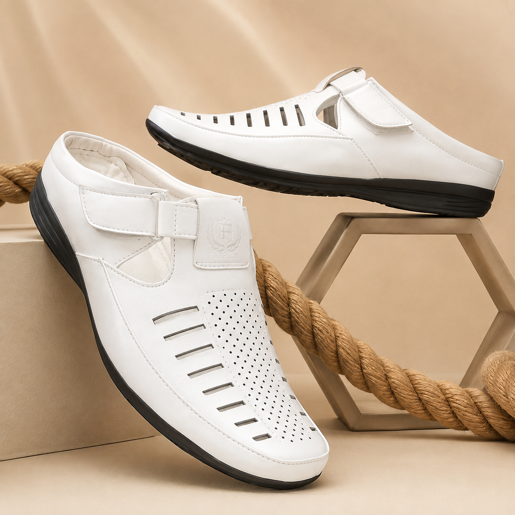 Premium Comfort Slip-On Back Open Casual Footwear for Men | Lightweight Everyday Wear