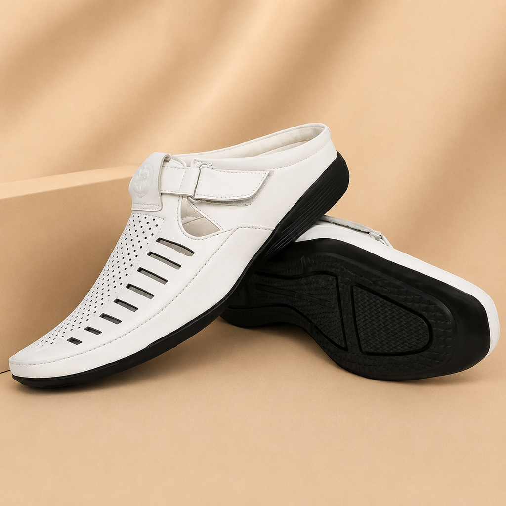 Premium Comfort Slip-On Back Open Casual Footwear for Men | Lightweight Everyday Wear