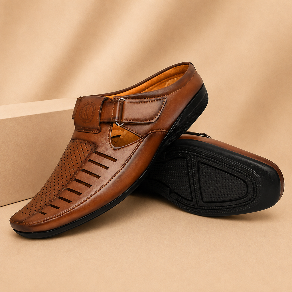 Premium Comfort Slip-On Back Open Casual Footwear for Men | Lightweight Everyday Wear