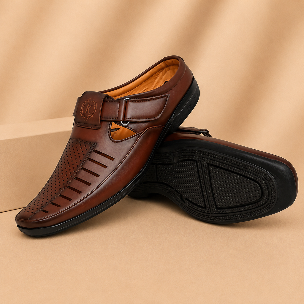Premium Comfort Slip-On Back Open Casual Footwear for Men | Lightweight Everyday Wear