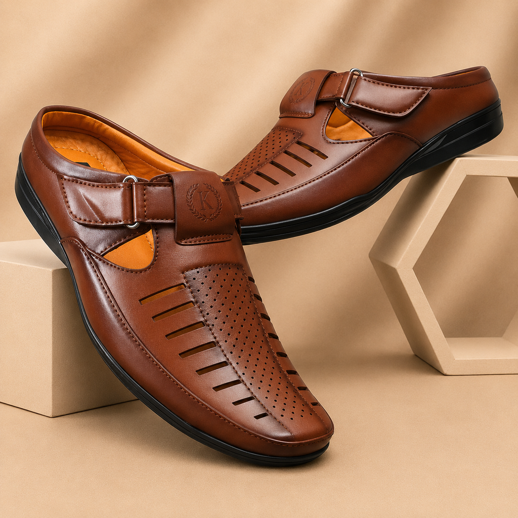 Premium Comfort Slip-On Back Open Casual Footwear for Men | Lightweight Everyday Wear