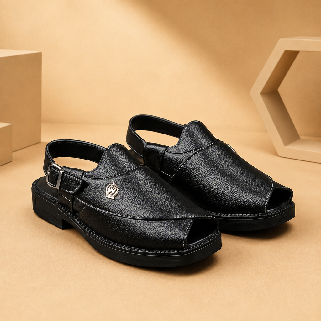 Premium Peshawari Slip-On Sandals for Men | Classic Ethnic &amp; Casual Comfort Footwear