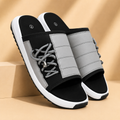 Men's Ultra Comfort PU Slide Sandals | Lightweight Casual Slip-On Slippers | Everyday Wear | Beige &amp; Black