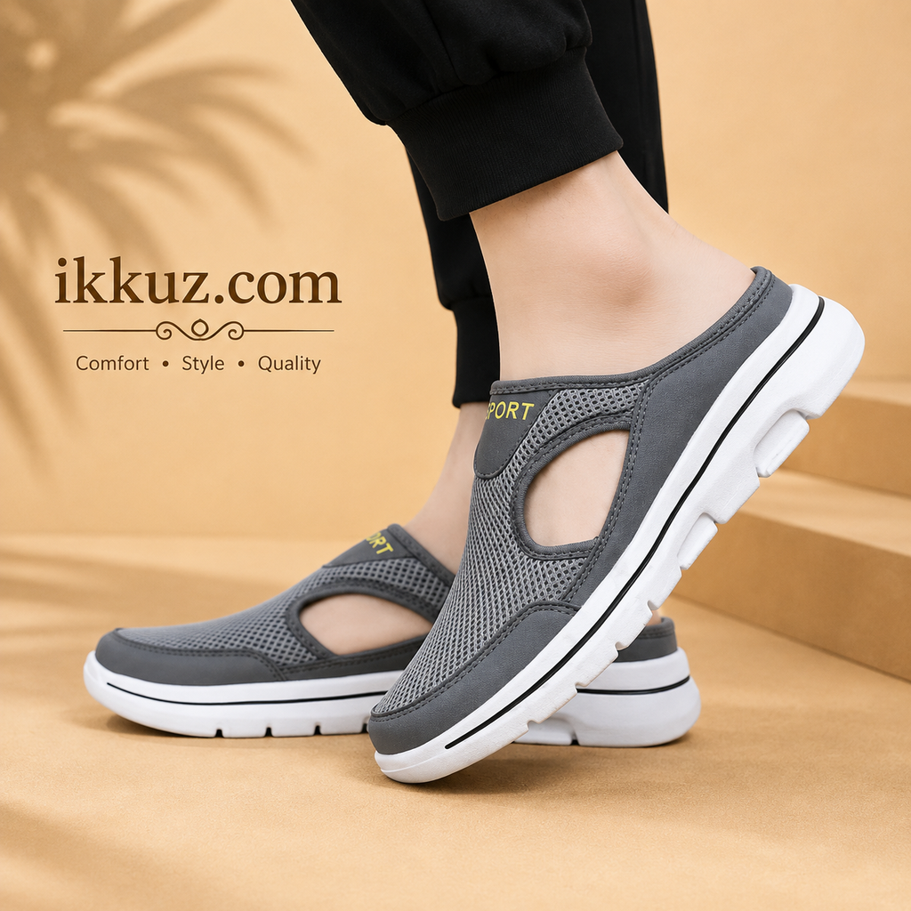 AirStride Breathable Mesh Slip-On Clogs for Men | Lightweight Comfort Sports Shoes