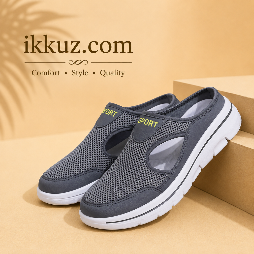 AirStride Breathable Mesh Slip-On Clogs for Men | Lightweight Comfort Sports Shoes