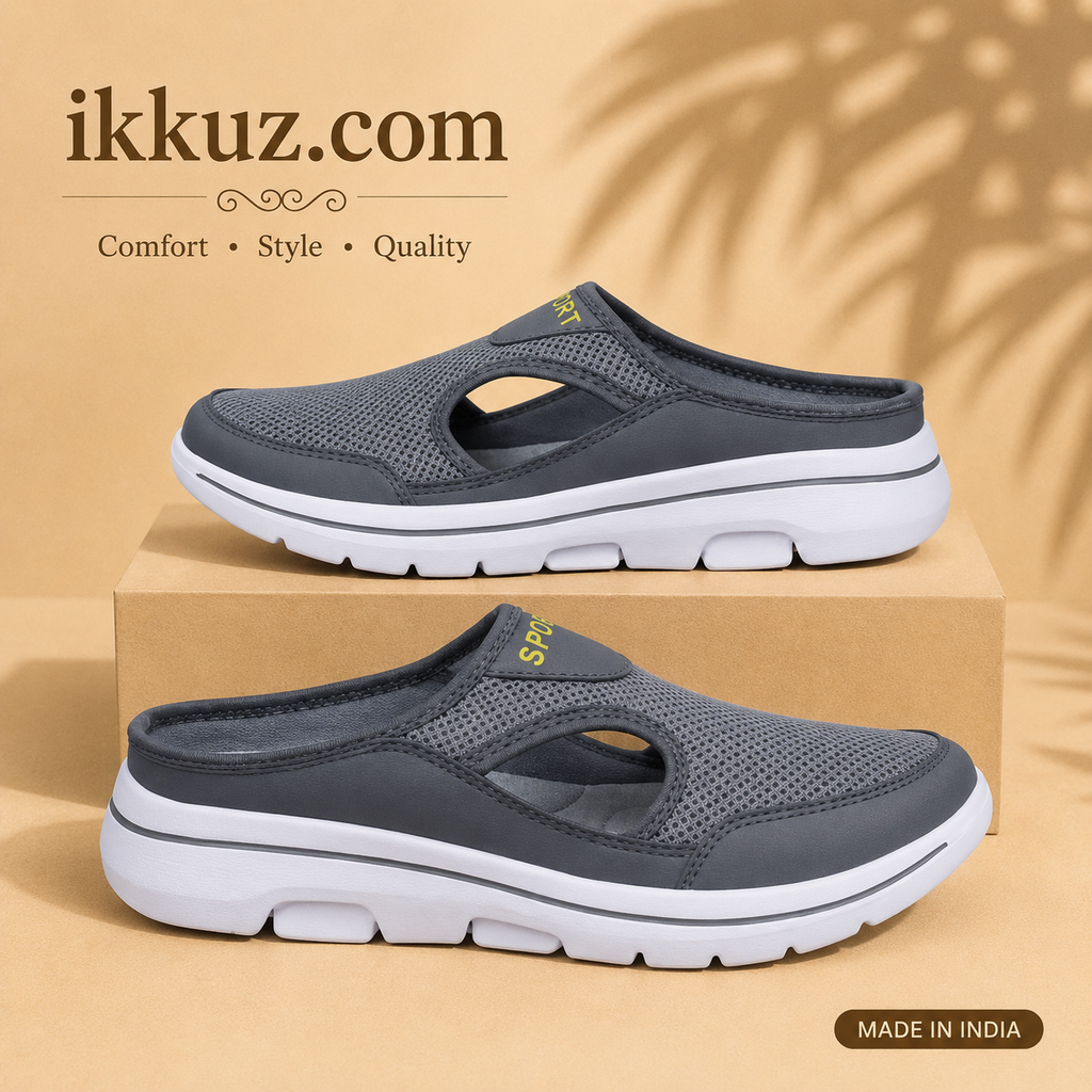 AirStride Breathable Mesh Slip-On Clogs for Men | Lightweight Comfort Sports Shoes