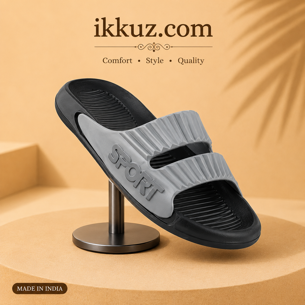 SportFlex Ultra Comfort EVA Sliders for Men | Lightweight Slip-On Sandals