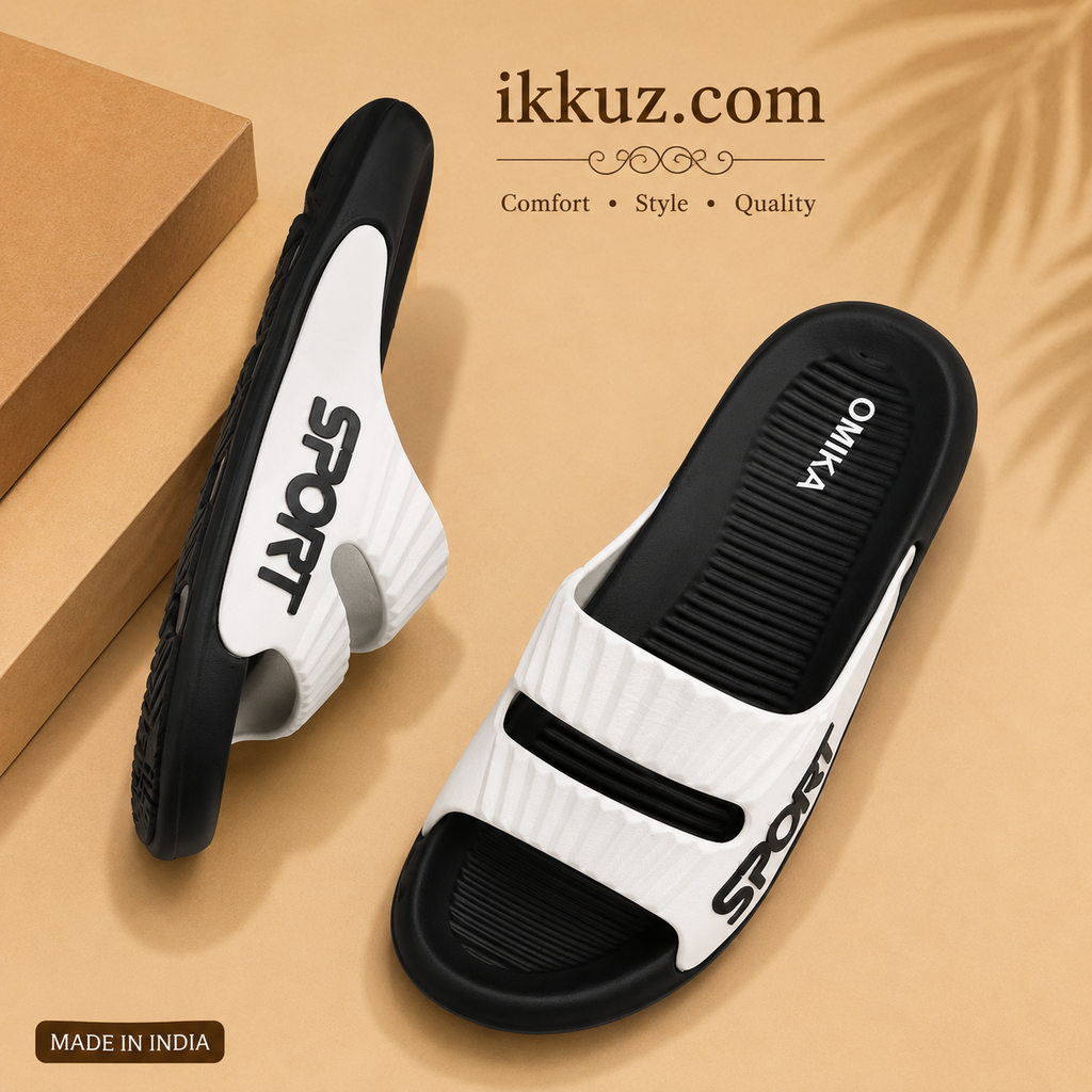 SportFlex Ultra Comfort EVA Sliders for Men | Lightweight Slip-On Sandals