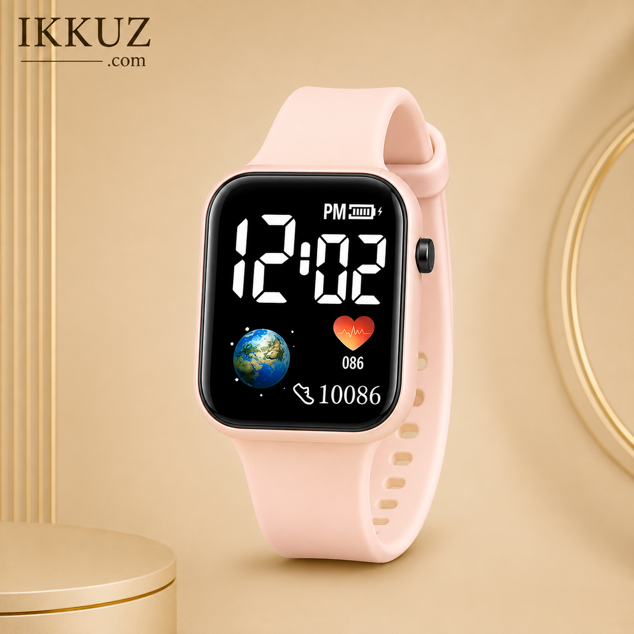 Digital Kids Smart Style LED Watch for Boys &amp; Girls | Unisex Square Digital Watch | Soft Silicone Strap | Casual Sports Wrist Watch | Birthday Gift for Kids | Black