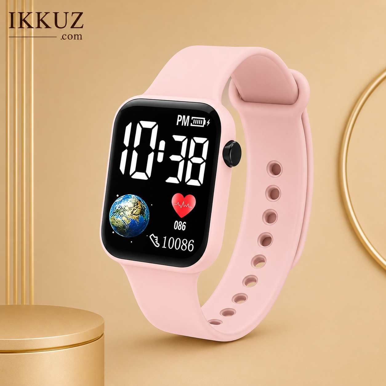 Digital Kids Smart Style LED Watch for Boys &amp; Girls | Unisex Square Digital Watch | Soft Silicone Strap | Casual Sports Wrist Watch | Birthday Gift for Kids | Black