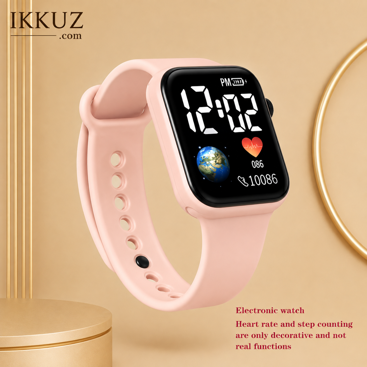 Digital Kids Smart Style LED Watch for Boys &amp; Girls | Unisex Square Digital Watch | Soft Silicone Strap | Casual Sports Wrist Watch | Birthday Gift for Kids | Black