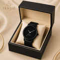 Elegant Black Dial Women's Analog Quartz Watch | Soft Silicone Strap | Minimalist Round Design