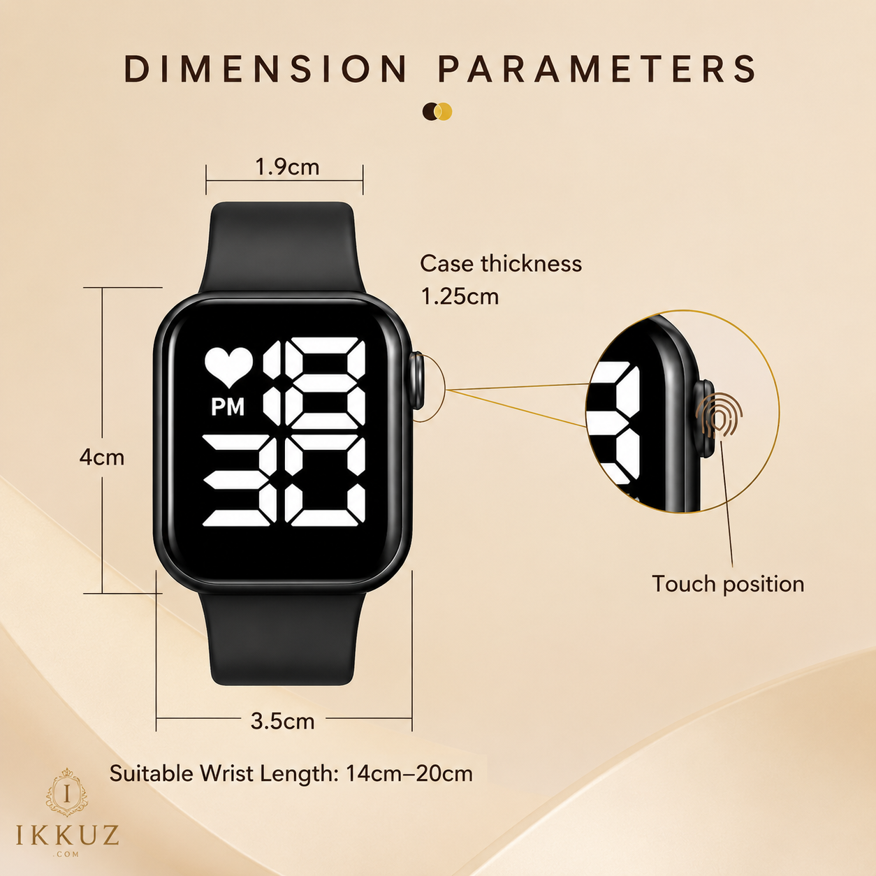 C-98 Smart Style LED Digital Watch for Kids | Waterproof | Black Square Dial | Unisex Boys &amp; Girls
