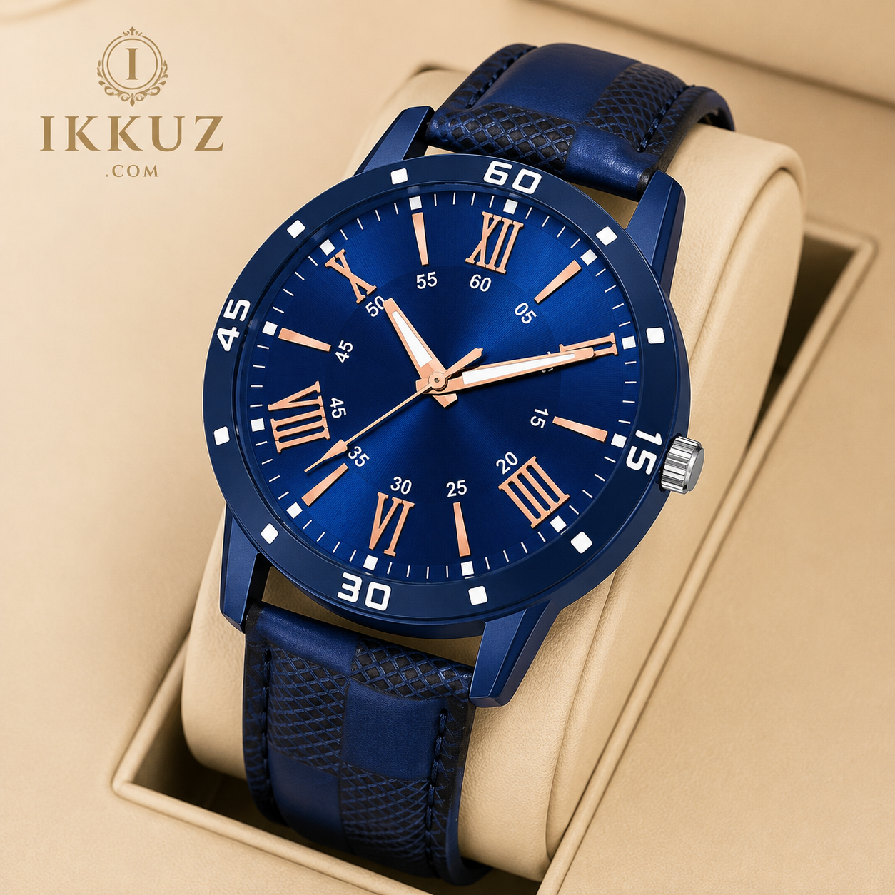 Men’s Exclusive Stylish Analog Leather Strap Watch – Classic Sports &amp; Casual Wristwatch for Men and Boys
