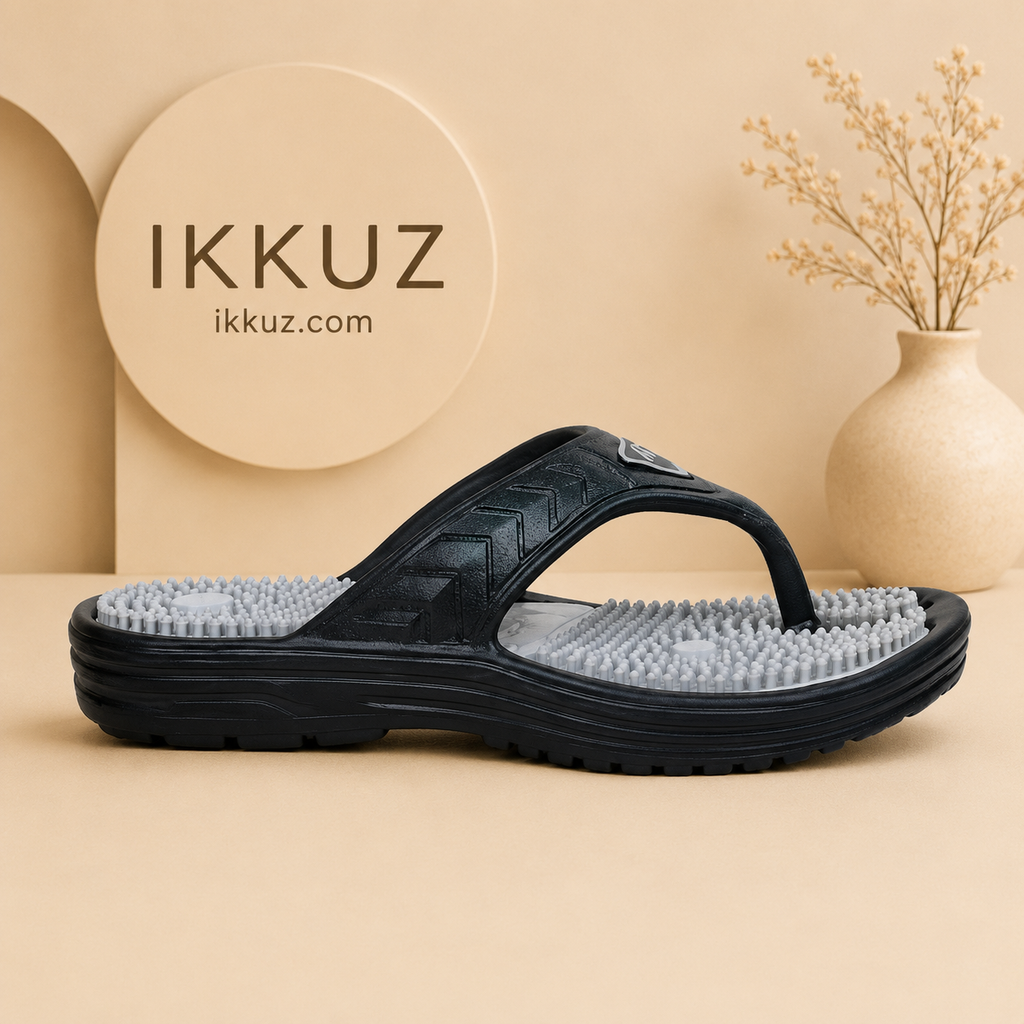 AcuComfort Pro Men's Acupressure EVA Slippers | Lightweight Massage Flip Flops for Everyday Comfort