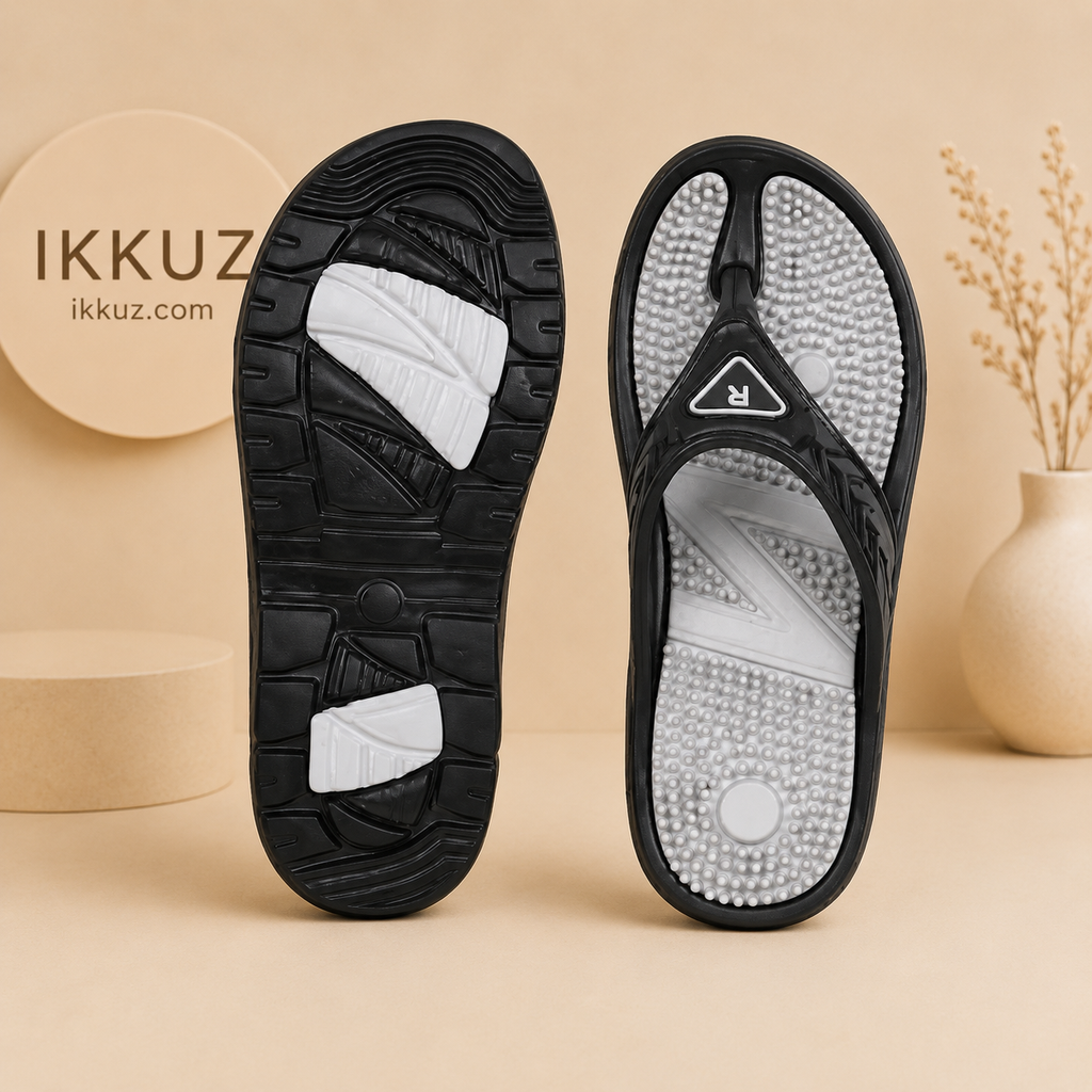 AcuComfort Pro Men's Acupressure EVA Slippers | Lightweight Massage Flip Flops for Everyday Comfort