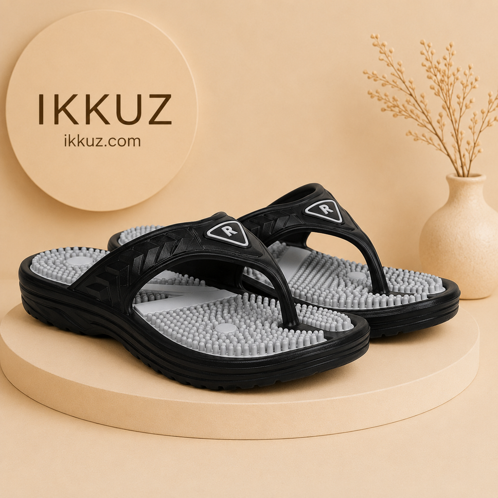 AcuComfort Pro Men's Acupressure EVA Slippers | Lightweight Massage Flip Flops for Everyday Comfort