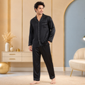 Men’s Premium Satin Loungewear Set | Full Sleeve Night Suit with Elastic Pyjama | Soft &amp; Comfortable Sleepwear