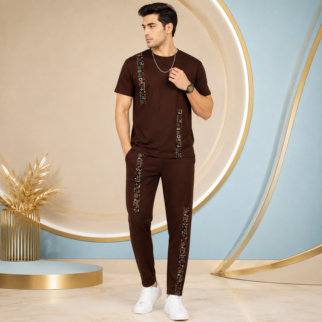 Men's Premium Cotton Blend Night Suit | Checked Half Sleeve T-Shirt &amp; Pyjama Set | Soft Comfortable Sleep &amp; Lounge Wear