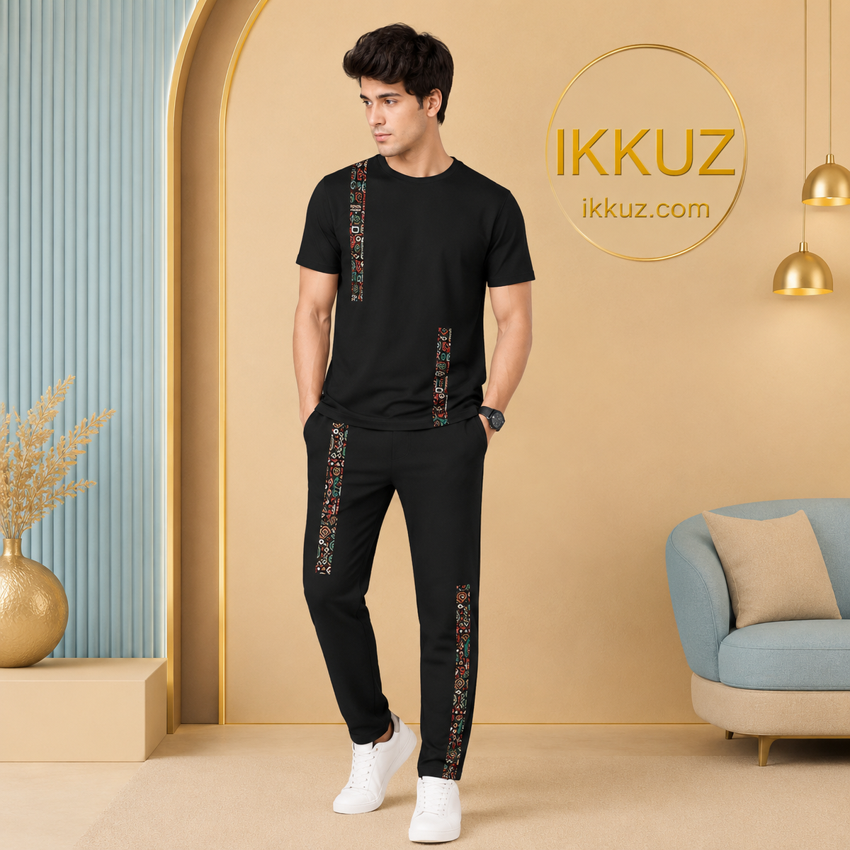 Men's Premium Cotton Blend Night Suit | Checked Half Sleeve T-Shirt &amp; Pyjama Set | Soft Comfortable Sleep &amp; Lounge Wear