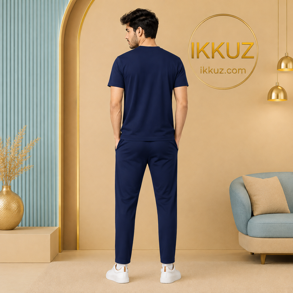 Men's Premium Cotton Blend Night Suit | Checked Half Sleeve T-Shirt &amp; Pyjama Set | Soft Comfortable Sleep &amp; Lounge Wear
