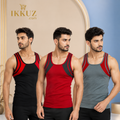 Men’s Premium Cotton Comfort Fit Gym Vest – Pack of 3
