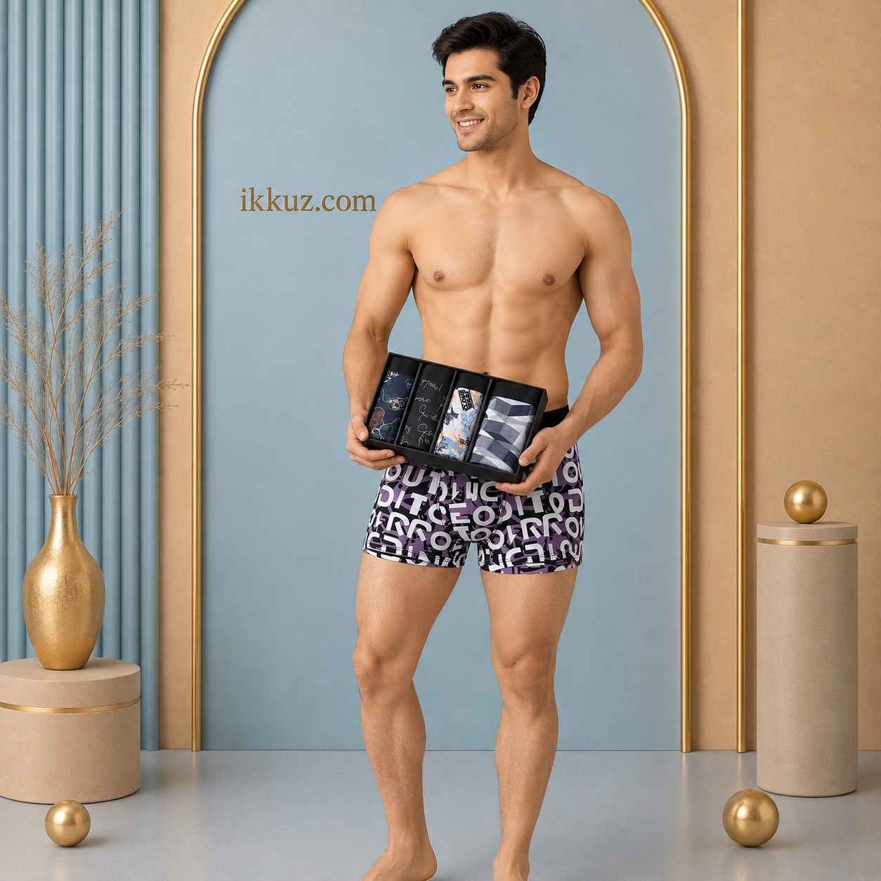 Premium Men's Ultra-Soft Stretchable Nylon Trunks | Breathable Regular Fit Innerwear | Comfortable Daily Wear | Pack of 3